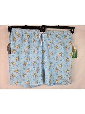 Tipsy Elves Men's Swim Trunks Size 3XL Tacosaurus Taco Dinosaur Swimsuit Shorts